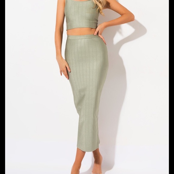 Akira Sage BANDAGE MIDI SKIRT - Picture 5 of 10